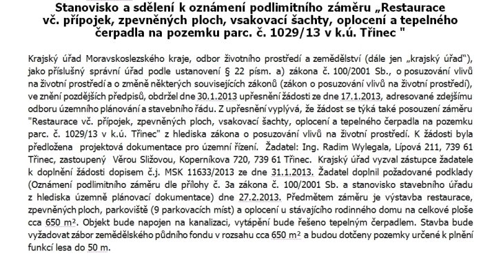 novostavba restaurace trinec