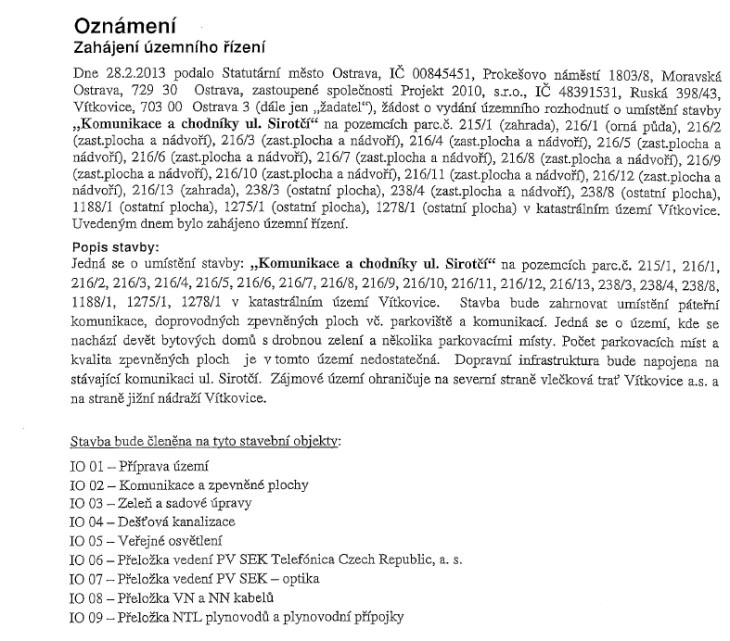 sirotci ulice vitkovice