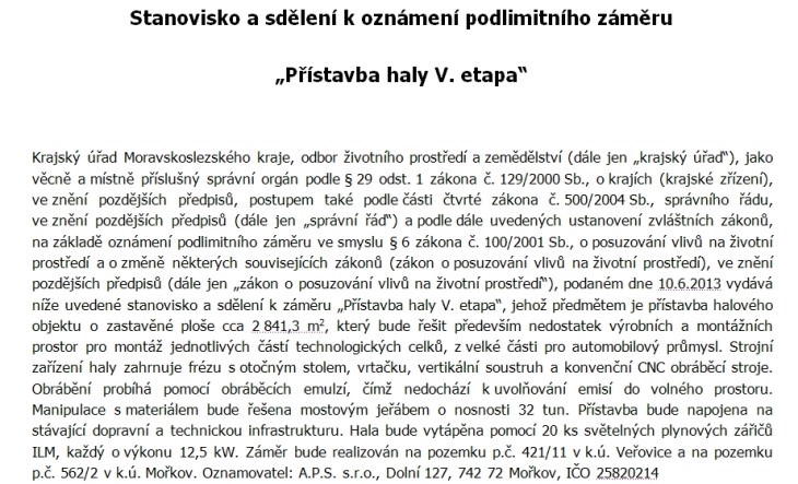 vyrobni hala morkov