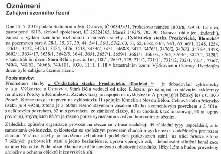 cyklostezka proskovicka