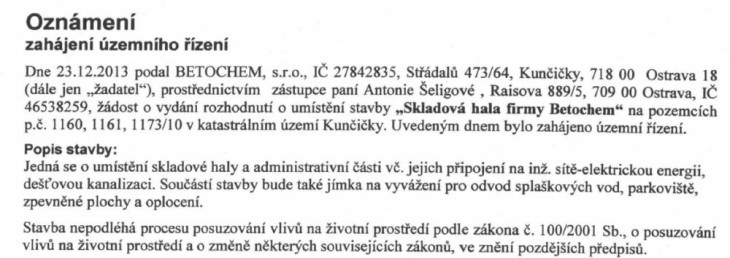 prumyslova hala kuncicky