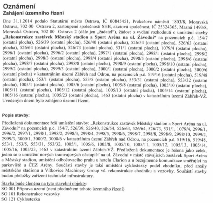 rekonstrukce zastavek zabreh 