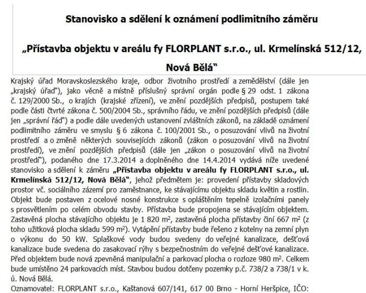 florplant nova bela