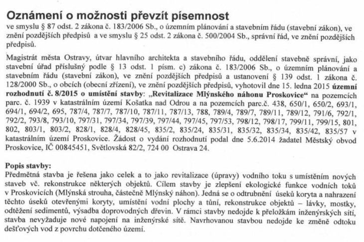 mlynsky nahon proskovice