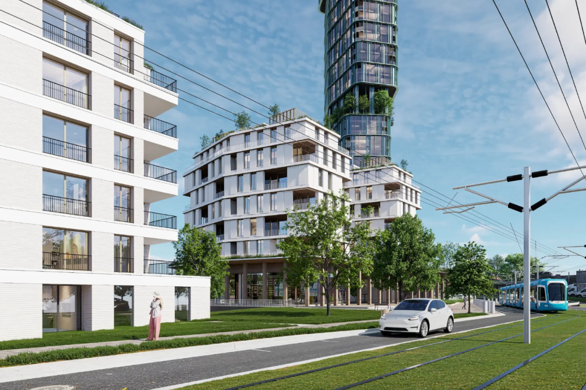 Vizualizace developerského projektu Rezidence Ema ve Slezské Ostravě.