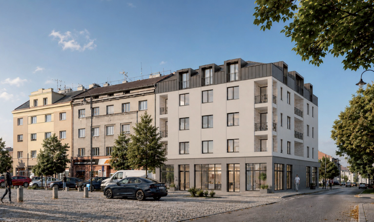 Vizualizace polyfunkčního objektu Ostrava-Vítkovice.